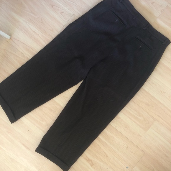Brown Pin Stripe Trousers - Picture 2 of 5